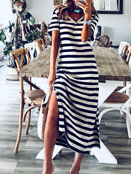 Striped Tee Maxi Dress