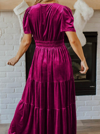 My Magenta Velvet Dress