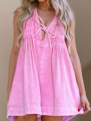 Blush Denim Romper