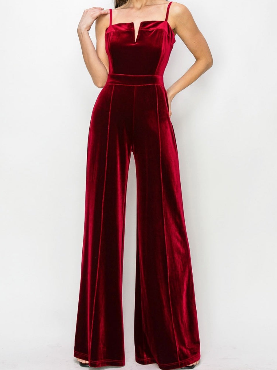 Forever 21 velvet jumpsuit online