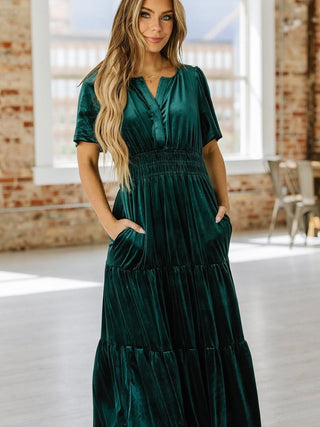 My Emerald Velvet Dress