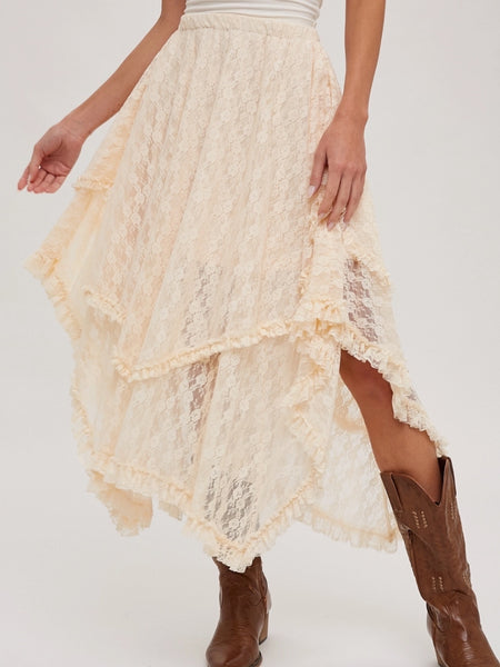 Lovely in Lace Midi Skirt