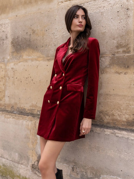 Velvet Blazer Dress Jacket