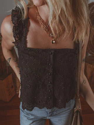 Midnight Lace Camisole Tank