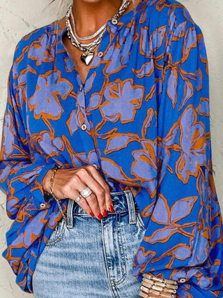 Cobalt Bloom Blouse