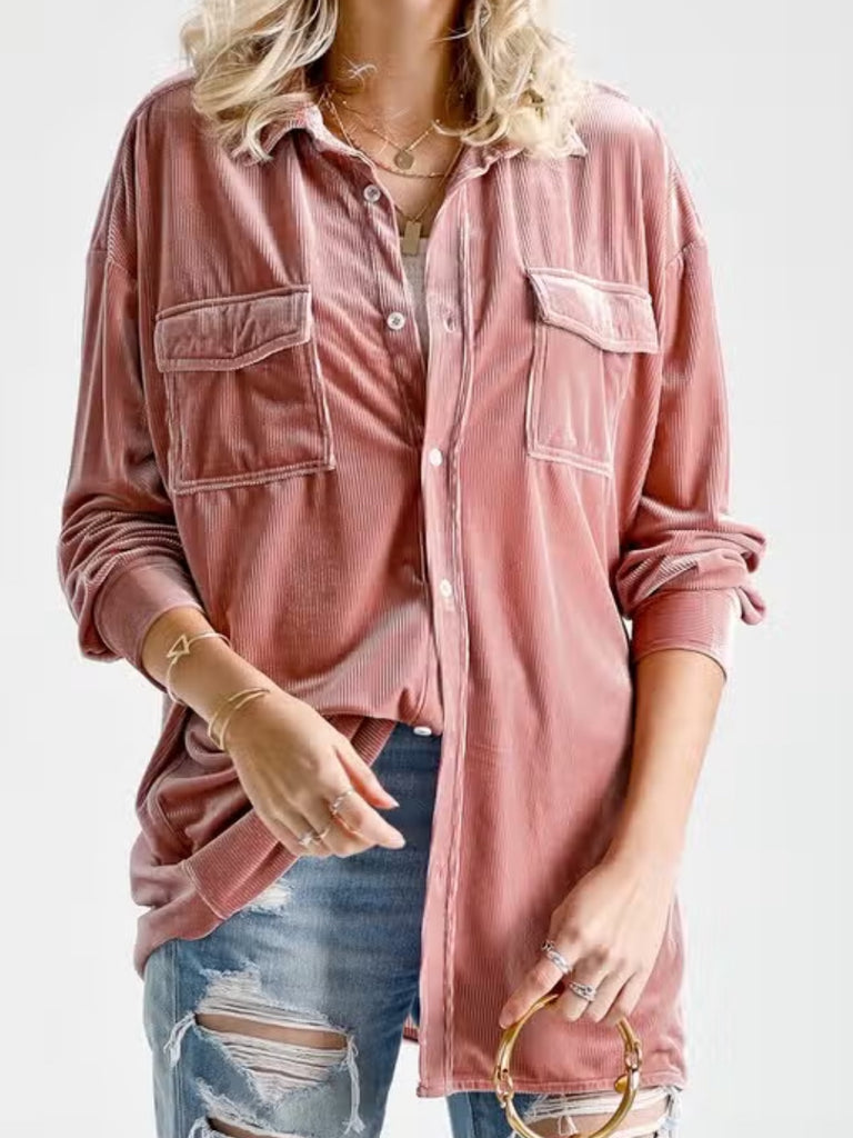 Pink Oh Velvet Top: Effortless Chic and Cozy Comfort