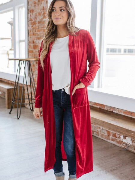 Velvet Vibe Long Duster