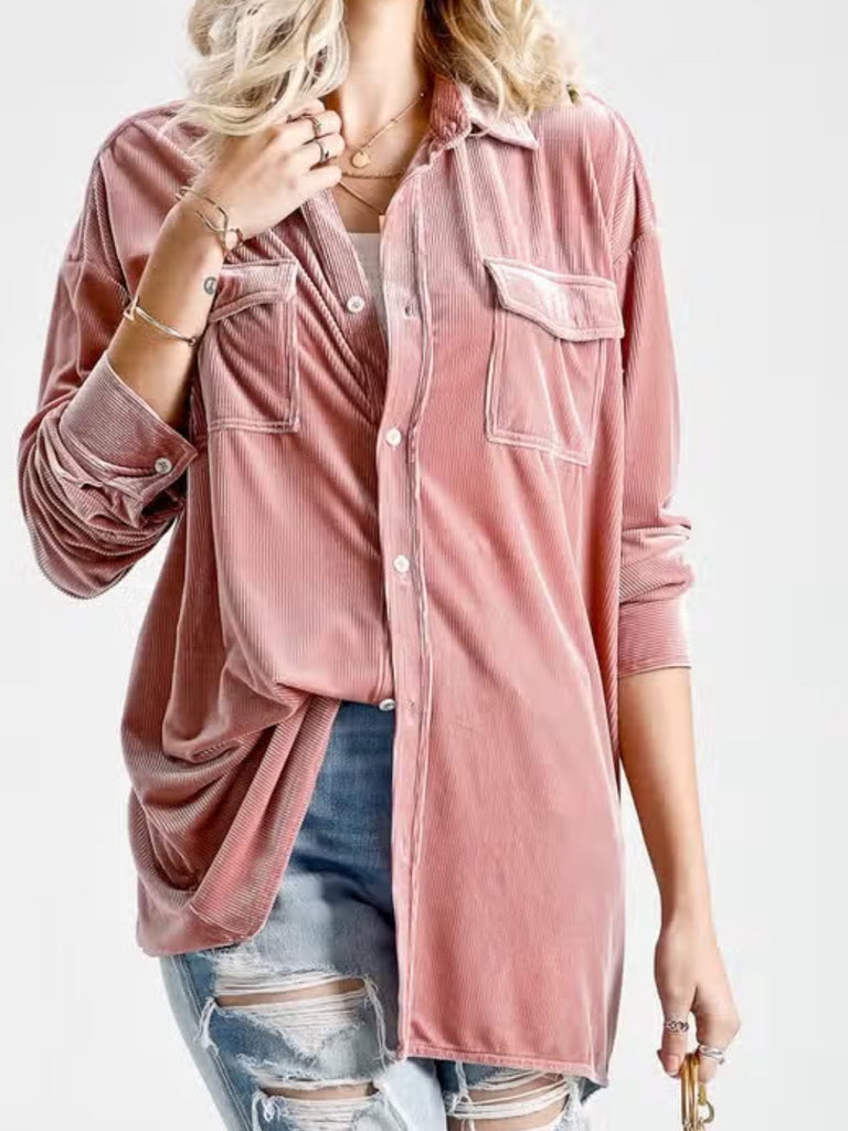 Pink Oh Velvet Top: Effortless Chic and Cozy Comfort