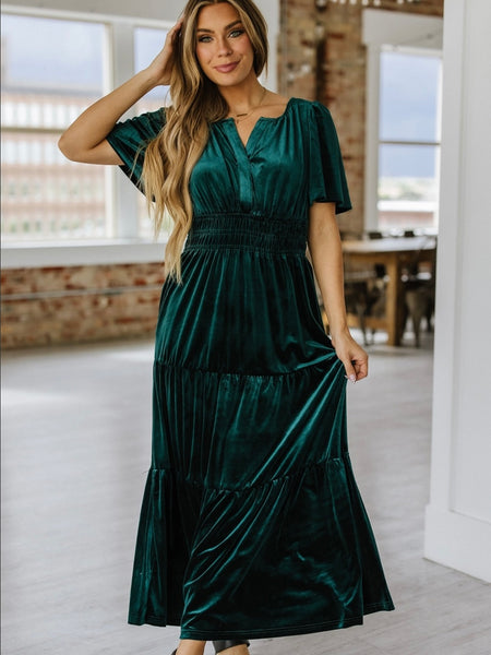 My Emerald Velvet Dress