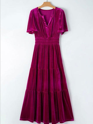 My Magenta Velvet Dress