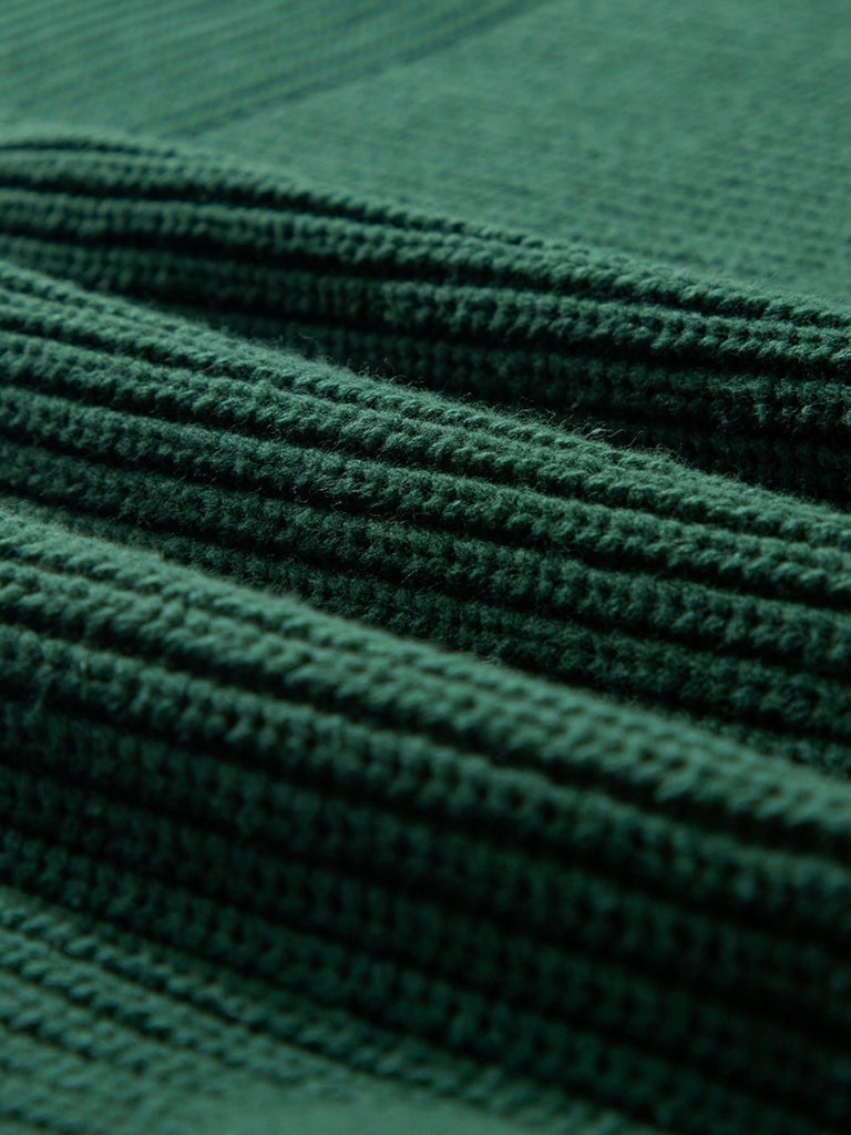 Blackish Green Sweater with Cozy textured knit fabric,
Elegant lantern sleeves and a 
Stylish crew neck design.