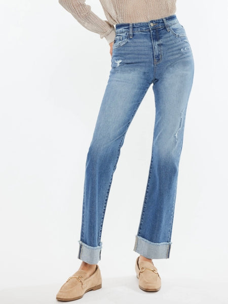 Trish High Rise Straight Leg Kancan Jeans