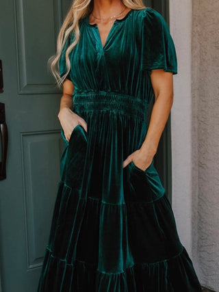 My Emerald Velvet Dress