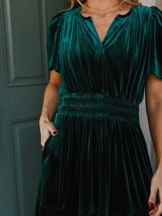 My Emerald Velvet Dress