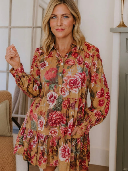 Golden Hour Floral Mini Dress