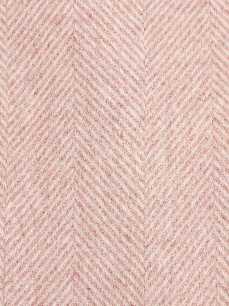 Pink Wool Blend Peacoat, featuring Oversized, cropped fit with large notch lapels, Double-breasted with flap side pockets and , eye-catching novelty buttons. 