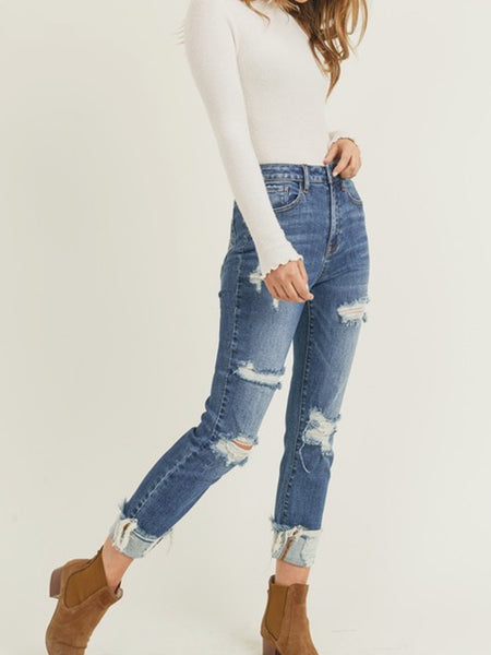 Turn It Up Distressed Jeans