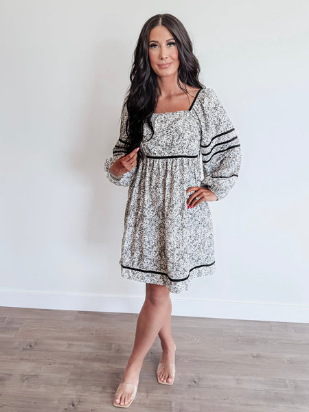 Midnight Bloom Open Back Dress