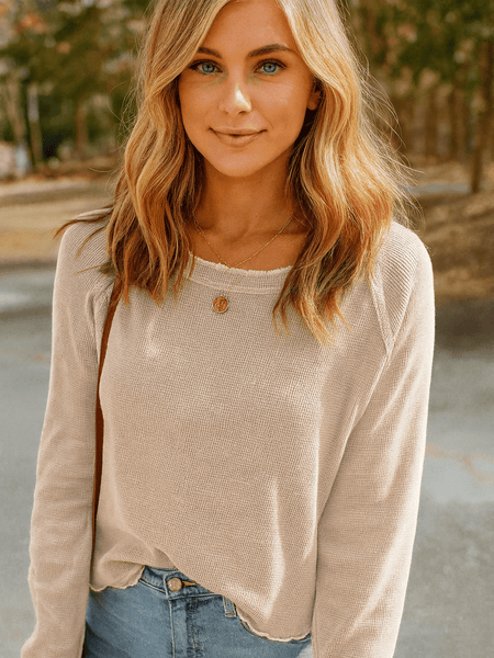 Morning Light Waffle Pullover