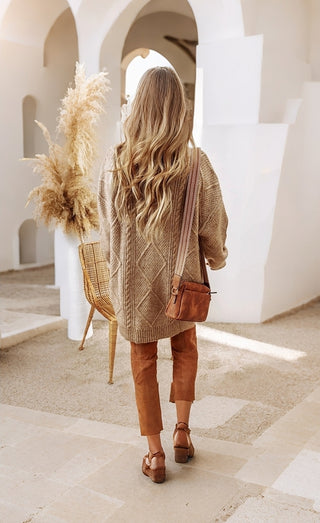 Candace Cable Knit Sweater Dress