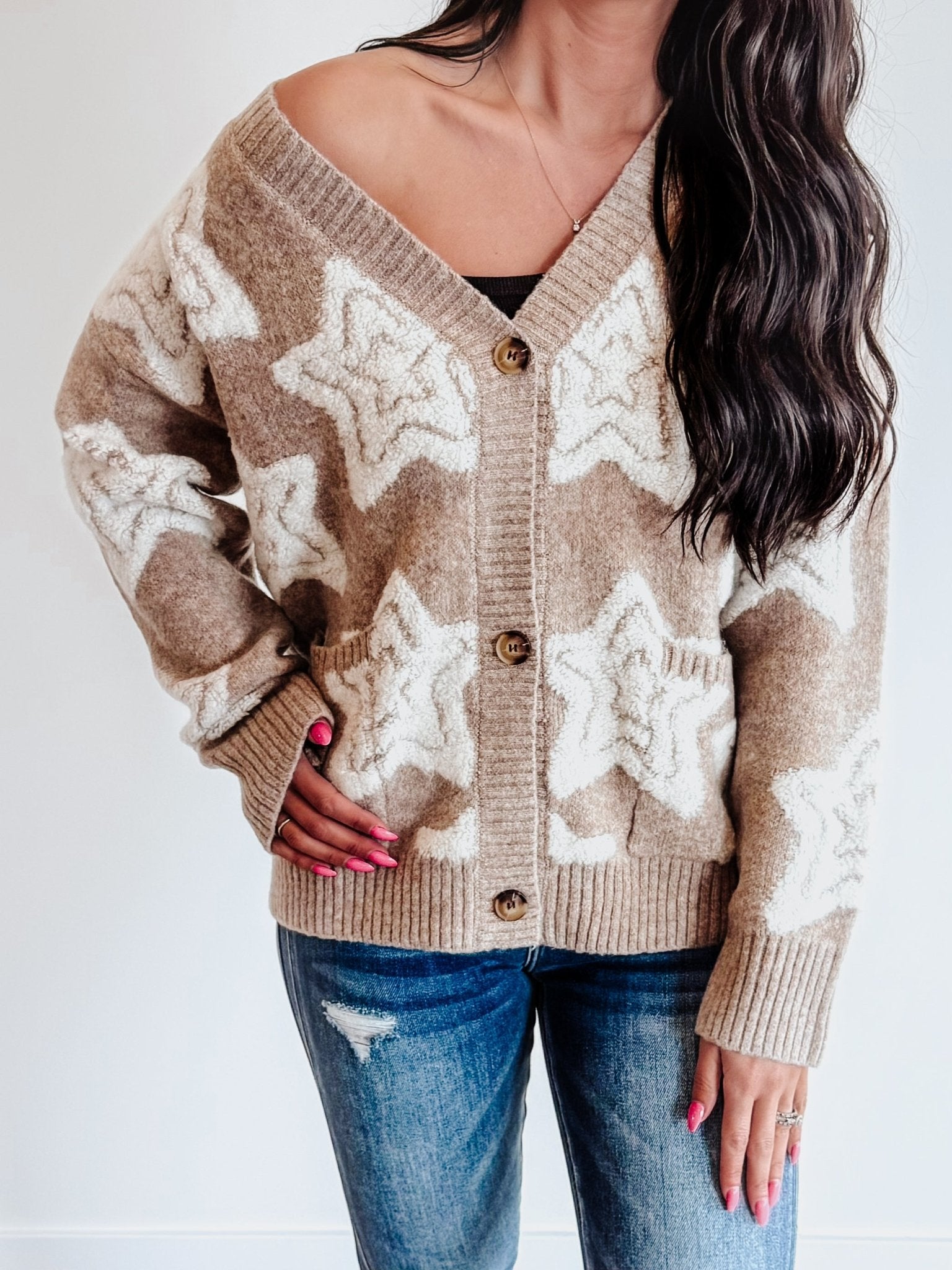 Sherpa Star Cardigan | Ultra Cozy Cardigan for Fall Fashion 2024