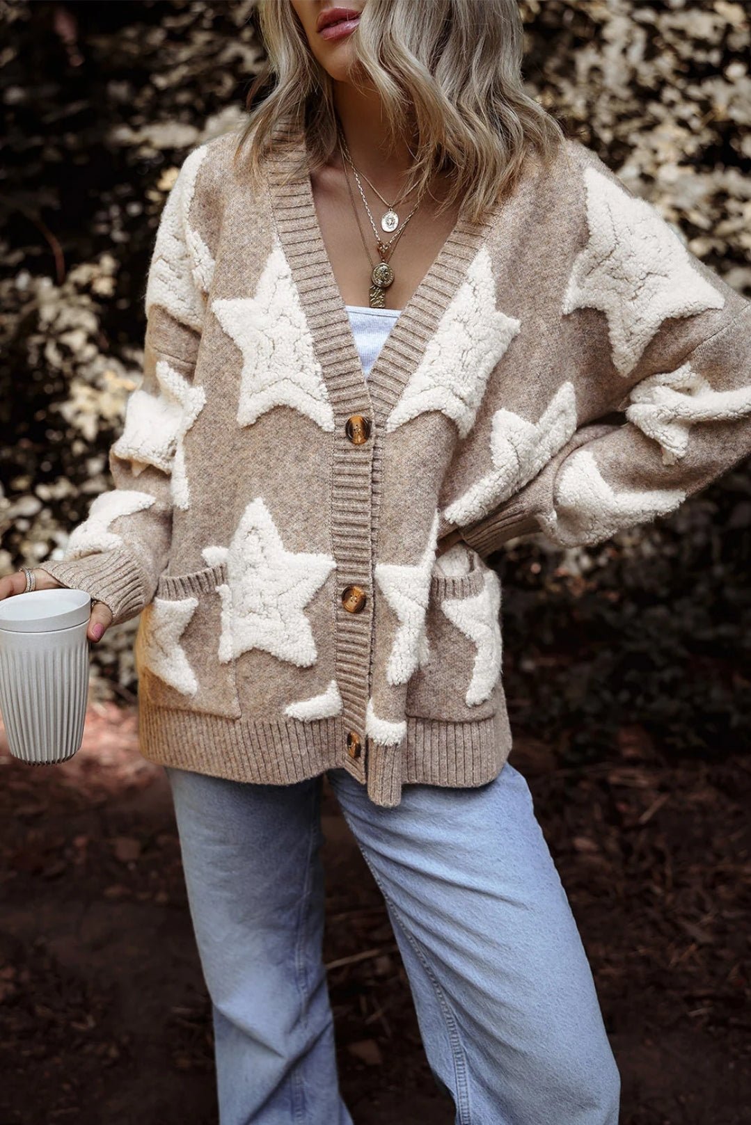 Sherpa Star Cardigan | Ultra Cozy Cardigan for Fall Fashion 2024