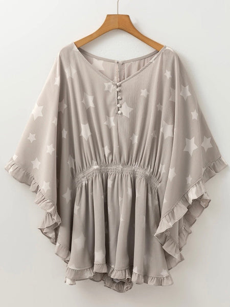 Silver Star Flutter Romper