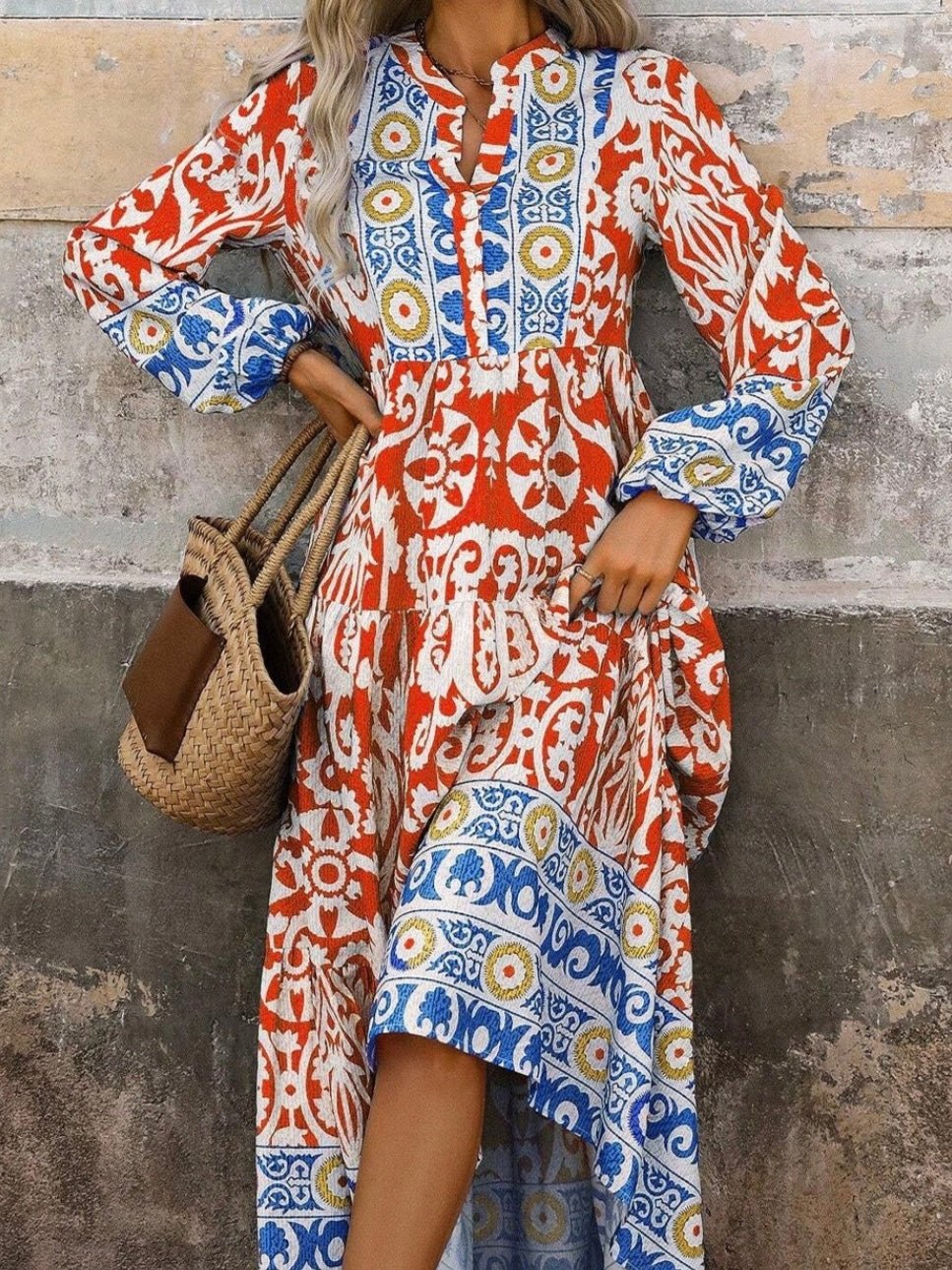 Spanish Boho Maxi Dress | Oak&Pearl Clothing Co Canada Boho Boutique