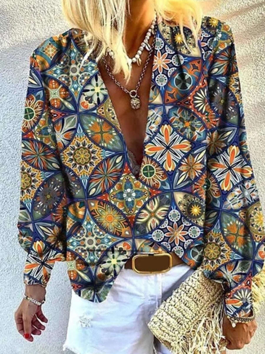 Boho Blues Top Embrace Free Spirited Style Oak Pearl Clothing Co Oak Pearl Clothing Co Canada Boho Boutique