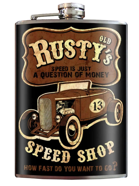 Rusty's Speed Shop Flask