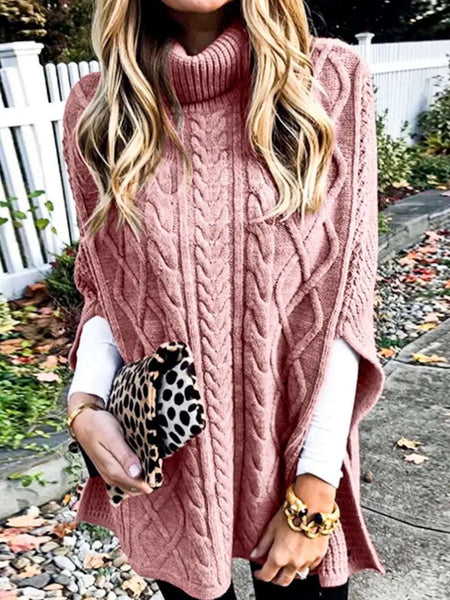 Snow Orchid Poncho Sweater