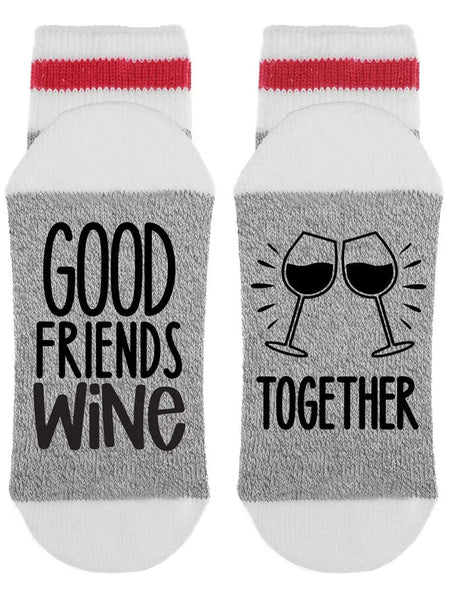 Good Friends Wine Together Socks