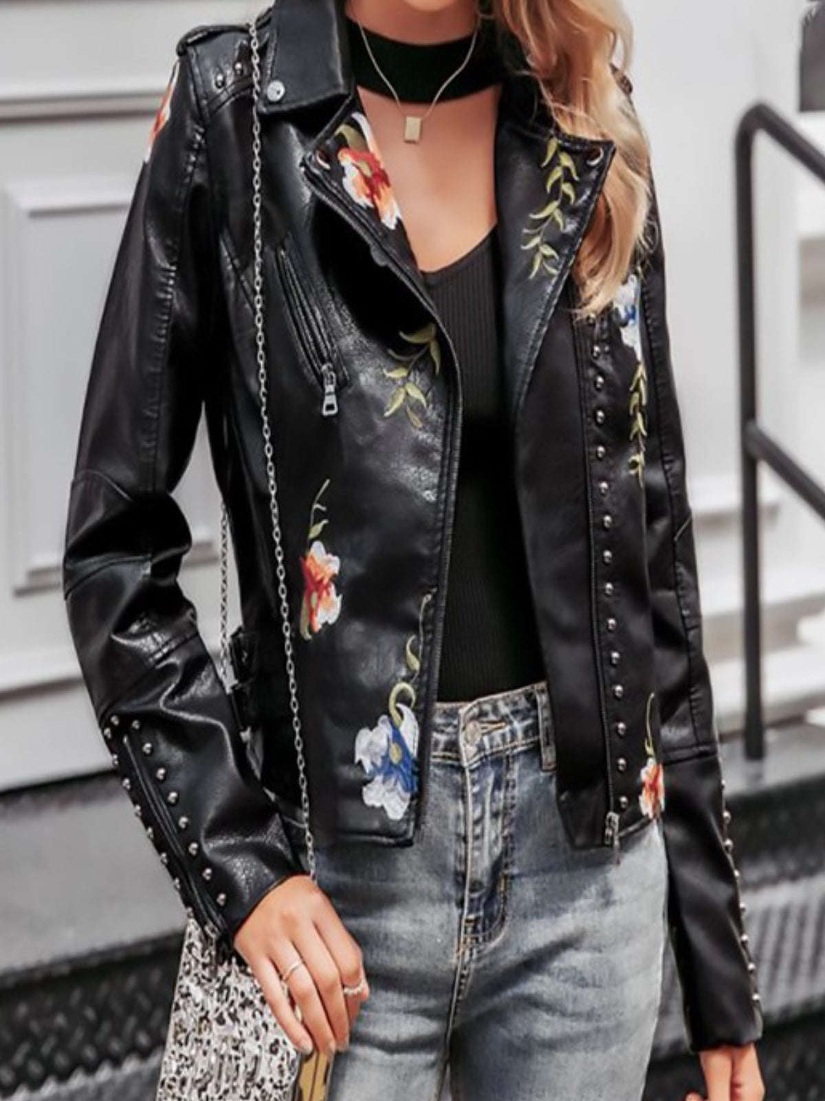 Pure black leather jacket best sale